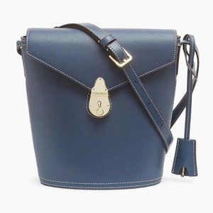 Calvin Klein “The Statement Series” Navy Blue Bucket Crossbody Bag, NWT $198